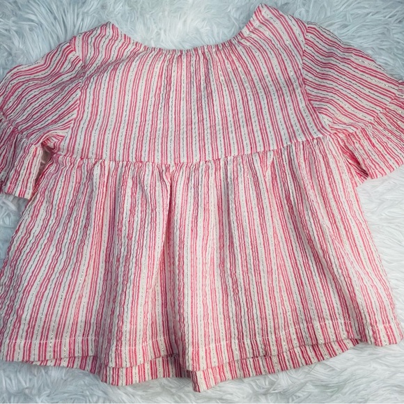 Toddler Girls Top | 2t | pink white gold stripe - Picture 6 of 10